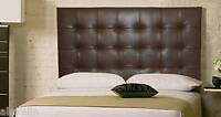 Extra Tall Wall Mounted Queen size Leather Headboard 