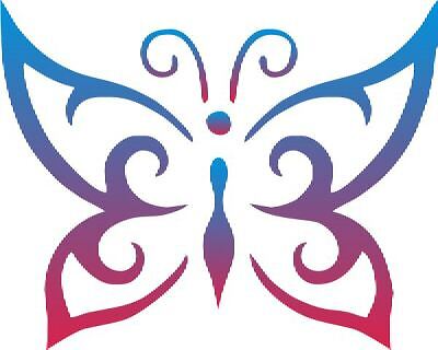 Butterfly Tattoo Designs on Airbrush Tattoo Stencil   New Popular Butterfly 2
