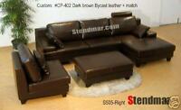 4PC MODERN EURO DESIGN LEATHER SECTIONAL SOFA S505