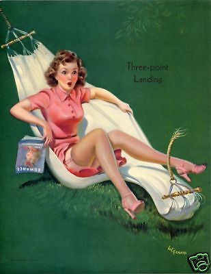 vintage pin up art. FRAHM pinup VINTAGE Pin-Up