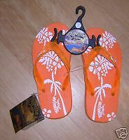 Details about HAWAIIAN TROPIC Girls 1 2 Orange Flip Flops Sandals NWT