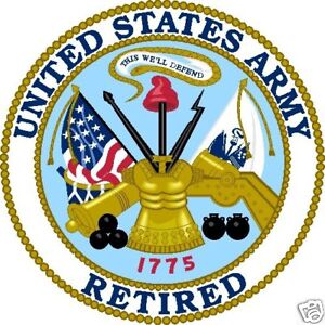 United States Army Retired Decal Sticker 3.5" New | EBay