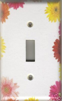 Gerber Daisy Light Switch Plate Cover, Custom Made  