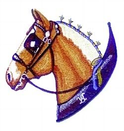 Belgian Draft Horse Purple Tote Bag Equestrian Harness