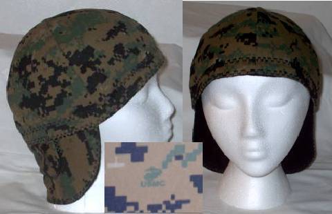 digital USMC MARPAT padded airsoft paintball cap hat  