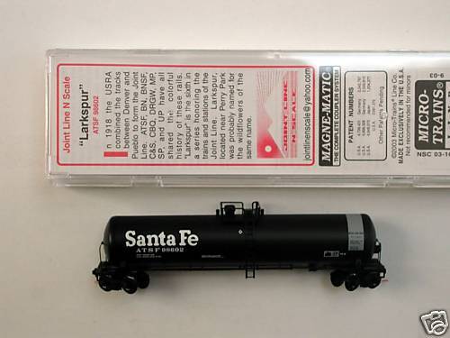 MTL S Micro Trains Spec Run ATSF tank car  