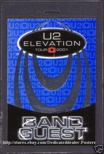 U2 backstage pass Tour Laminate BAND GUEST elevation 01  