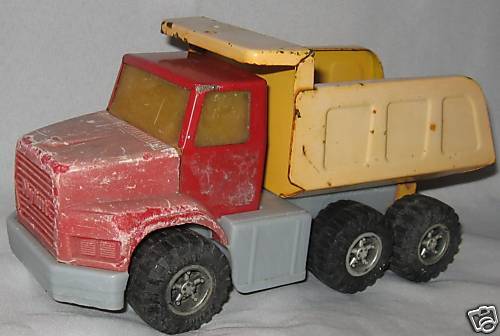 Nylint Dump Truck Red Cab Yellow Box  