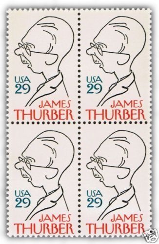 Famous Author James Thurber on U.S. Postage Stamps  