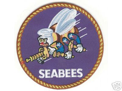 USN US NAVY SEABEES JACKET PATCH  