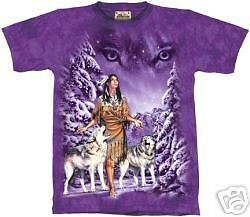 EYES Indian Maiden Wolf T Shirt The Mountain XXXL 3X  