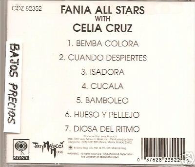   STARS WITH CELIA CRUZ rare Fania non remastered ISADORA, BAMBOLEO LIVE