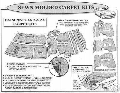 NEW Rear Deck Carpet Kit:  Fits 280ZX Coupe 1979-1983 Datsun Nissan