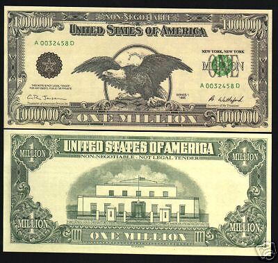 USA 1000000 MILLION 1995 EAGLE FORTKNOX GOLD DEPOSITORY  