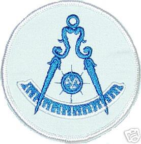 Masonic Past Master Embroidered Emblem Patch  
