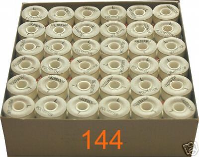 Pre Wound Embroidery Machine Bobbin Thread BLACK x 144  