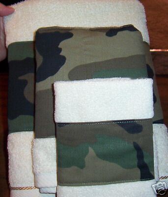 3PC. SET BATH TOWEL TOWELS ARMY CAMO CAMOUFLAGE NEW  