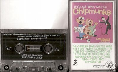 Lets All Sing With The Chipmunks   Cassette VGC+ 077775662542  