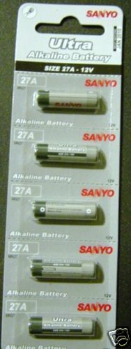 SANYO ULTRA ALKALINE BATTERY 27A A27 12VOL CAR REMOTE  