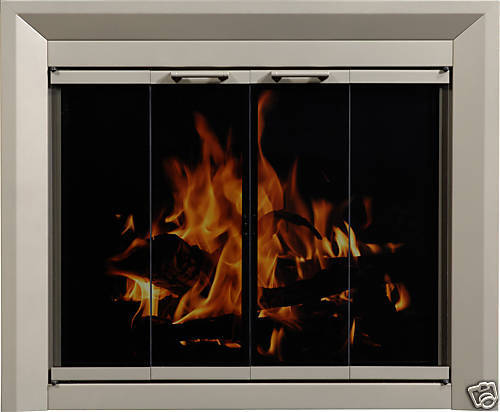 Residential Retreat Glass Fireplace Door Drake Nickel S  