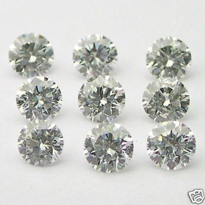 1mm WHITE ROUND BRILLIANT POLISHED DIAMONDS G H VS  