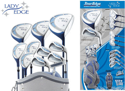 NEW TOUR EDGE LADY EDGE 19 PC PACKAGE SET, GRAPHITE  