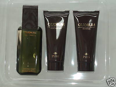 QUORUM~ANTONIO PUIG~ MEN COLOGNE GIFT SET 3.4 0Z /3PCS