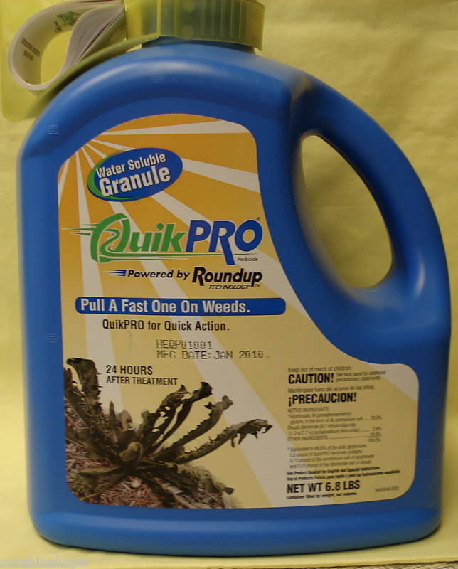 RoundUP QUIKPRO FAST Weed Control, 70gals, 6.8lb Jug,  