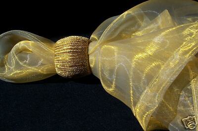 BRIGHT GOLD SHEER ORGANZA DINNER NAPKINS, 100s Avail  