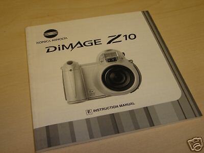 MINOLTA DIMAGE Z10   INSTRUCTION MANUAL  