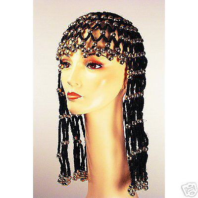 DELUXE CLEOPATRA WIG WIGS COSTUME W/ HEADDRESS  