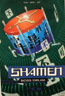 SHAMEN BOSS DRUM U.K. PROMO POSTER  ELECTRONICA MUSIC  