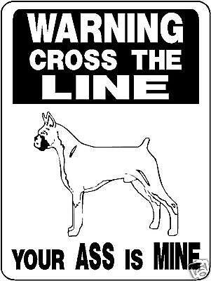 BOXER DOG SIGN GUARD DOG BOXER DECAL Aluminum 2263  