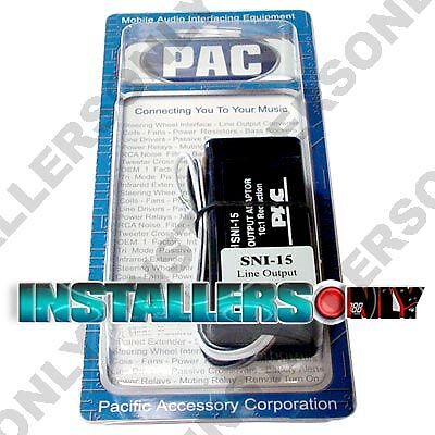 PAC SNI 15 HI LOW CONVERTER SPEAKER LEVEL TO RCA PREAMP  