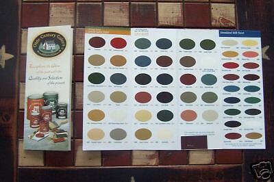 OLDE CENTURY COLORS PAINT CHART / MILK PAINTS/ ACRYLICS  