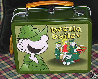 2002 METAL LUNCHBOX BEETLE BAILEY CARTOON  