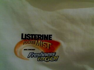 Listerine pocketmist fresh breath t shirt adult Large  