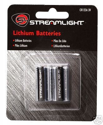 Streamlight CR123A 3V Lithium Batteries   2 Pack #85175  