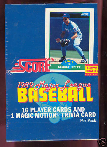 1989 Score Baseball Wax Pack Box FACTORY SEALED Card Set  