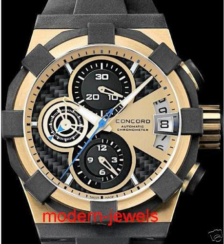 Concord C1 Chronograph 18k RG Automatic 44 MM Watch   