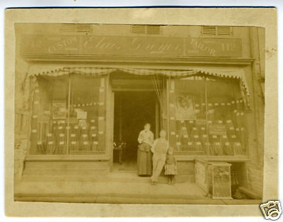 1890s Photo of Tailor Store w/ Family Bowery New York  