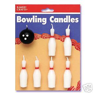 BOWLING BALL And PINS Birthday Party Cake Candle Supplies Topper 
