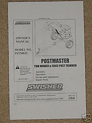 Swisher Tow Mower / Trimmer Illustrated Part Manual  