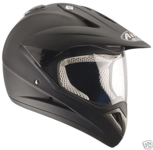 Casco helmet casque moto cross super motard off road AIROH S4 nero 