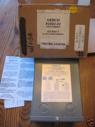 NEW Sebco Low Voltage Transformer 1023 24, 24V, 150W  