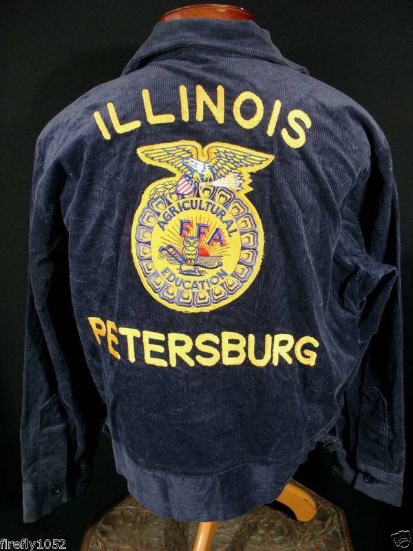 VINTAGE 1990S FFA JACKET PETERSBURG ILLINOIS SIZE 46  