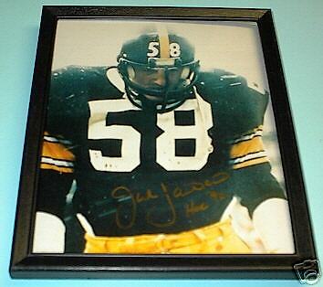 STEELERS JACK LAMBERT FRAMED SIGNED COLOR PRINT  