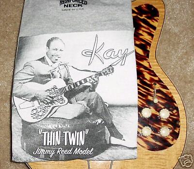 KAY JIMMY REED THIN TWIN GUITAR T SHIRT S   XL  