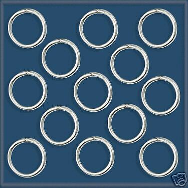 100 Sterling Silver 925 Soldered Closed Jump Ring 7mm  