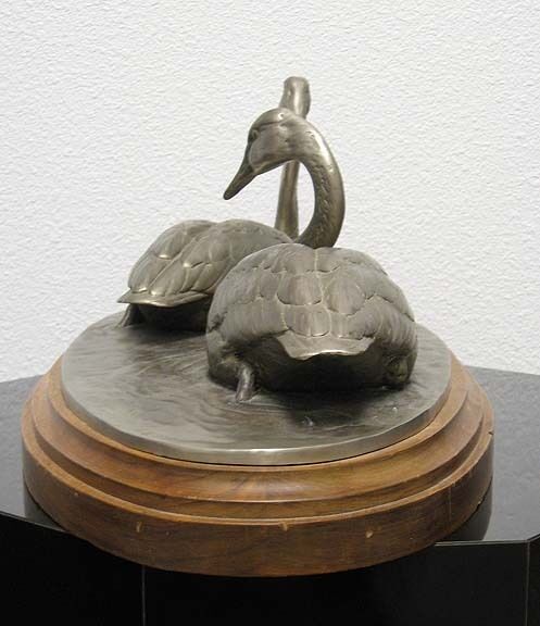 Chester Comstock Swan Lake Signed & Numbered Sculpture, birds 